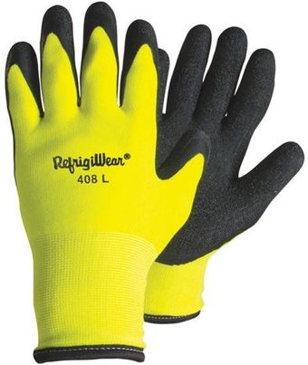 RefrigiWear Cold Weather Apparel - HiVis™ Double ProWeight Thermal ErgoGrip Glove 0408