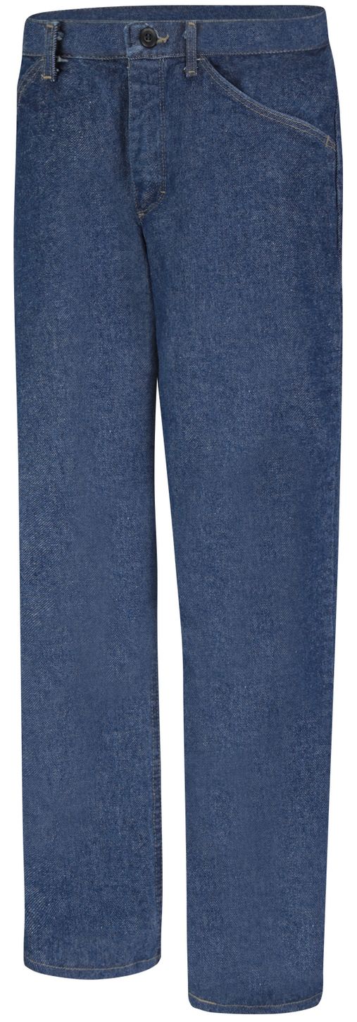 Bulwark 28 X 30 Blue Denim Cotton Flame Resistant Denim Jeans With Button Closure 