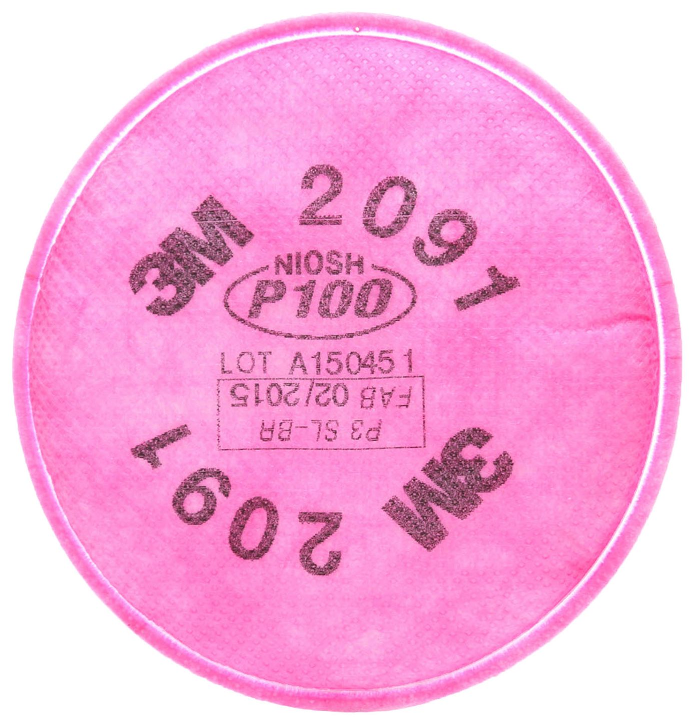 3M 2091 P100 Particulate Filters Front