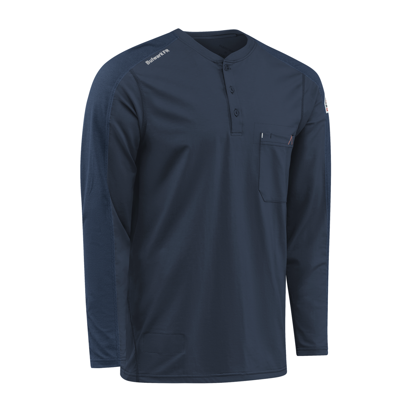 Bulwark-fr-stl2-mens-flex-knit-henley-navy-side