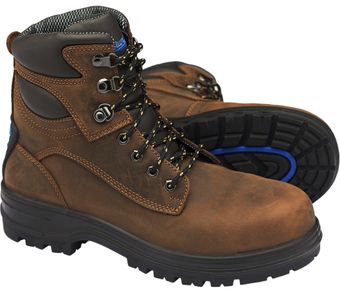 Blundstone 143 XFOOT Lace-Up Steel Toe Safety Boots - 6", Water Resistant