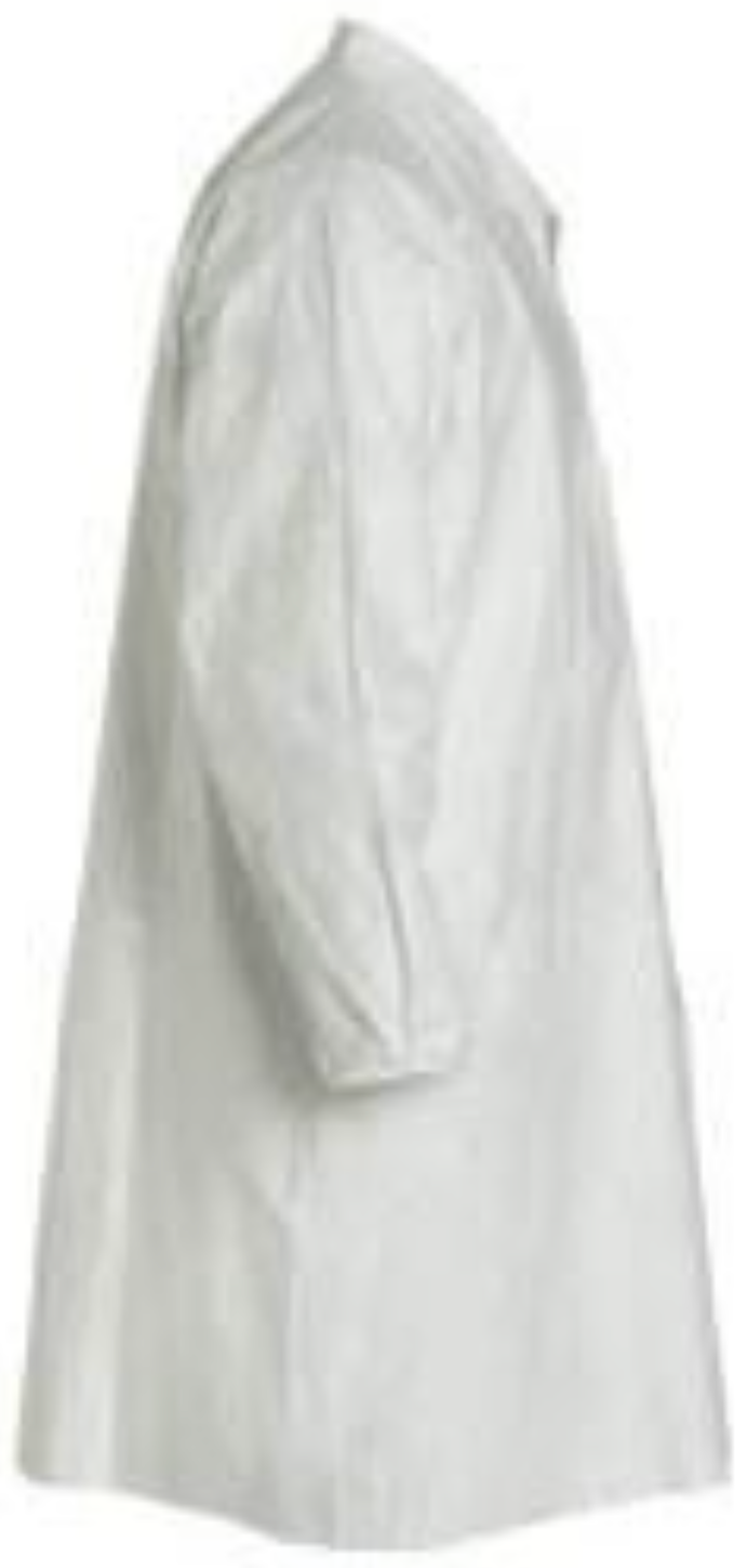 DuPont Tyvek Frock with Elastic Wrists & Front Snap Closure - TY211SWH Right Side