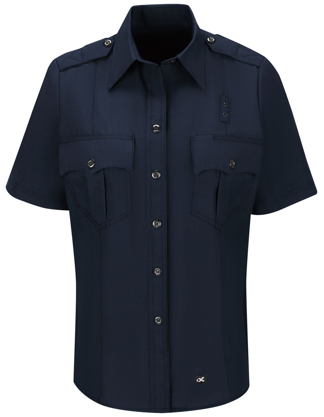 Workrite FR Women's Fire Officer Shirt FSE3, Classic Short Sleeve Navy Midnight Navy Front