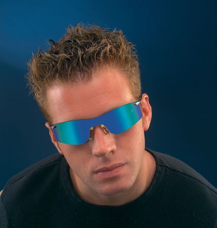 MCR Safety Crews Rubicon Safety Glasses Emerald Lens Example