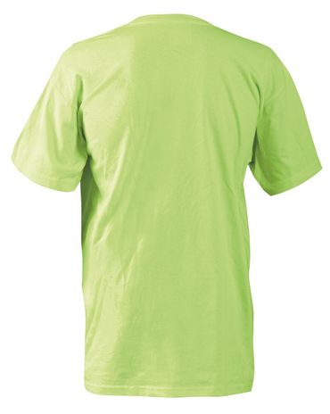 Occunomix LUX-300P Classic Cotton Short Sleeve T-Shirt w/Pocket Lime Back