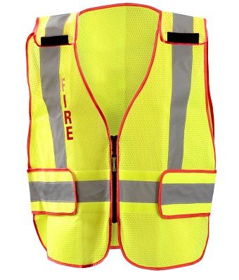 Occunomix LUX-PSF-DOR Mesh Public Safety Break-Away Vest w/DOR, Fire ...