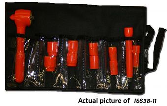 Cementex ISS38-13L Insulated 3/8" Square Drive Deep Socket Set, 13PC