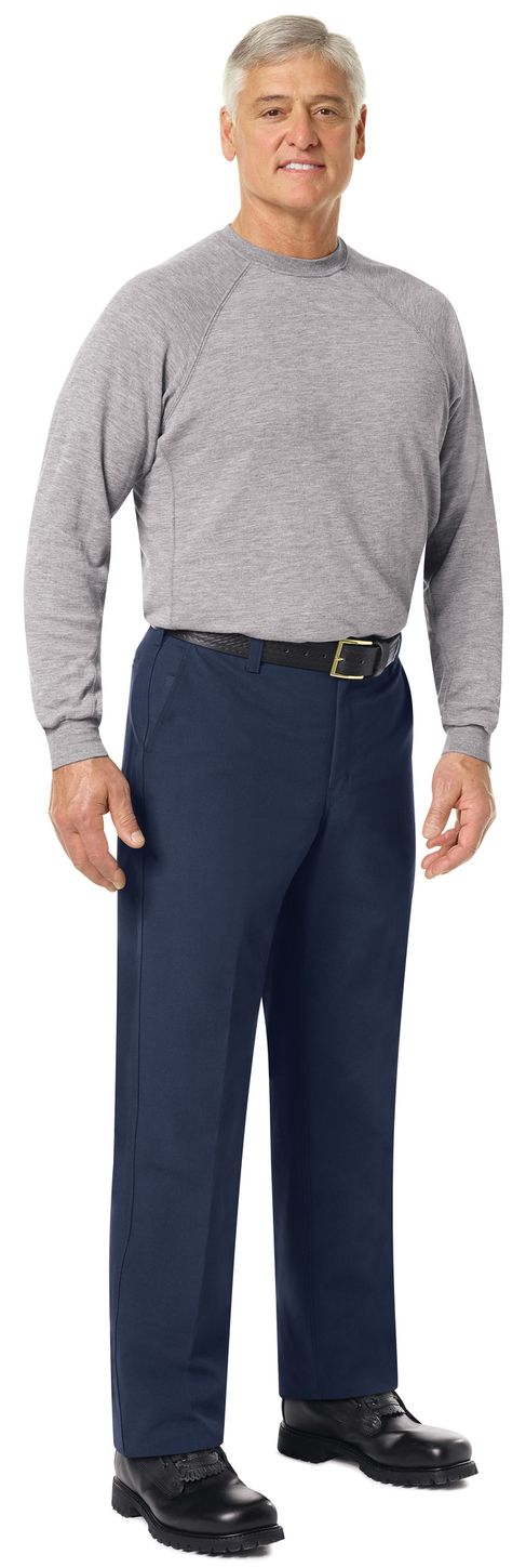 Workrite FR Long Sleeve FT40, Station Wear Tee, Athletic Style Heather Grey Example Right