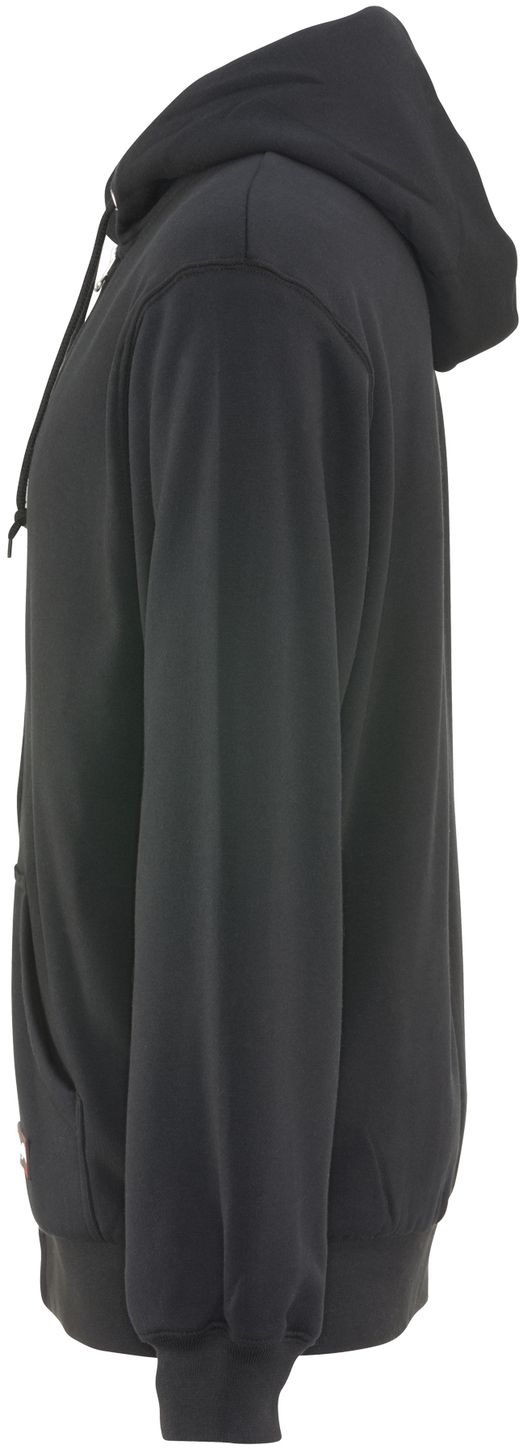 RefrigiWear 0487 Thermal Zipper Work Sweatshirt - With Hood, 2 Layer Black Left