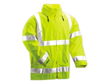 Tingley Vision Hi Vis Waterproof Rain Jacket J23122 - Yellow, with Attached Hood