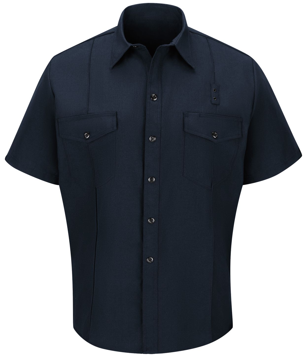 Workrite FR Firefighter Shirt FSF2 Classic Short Sleeve Midnight Navy Front