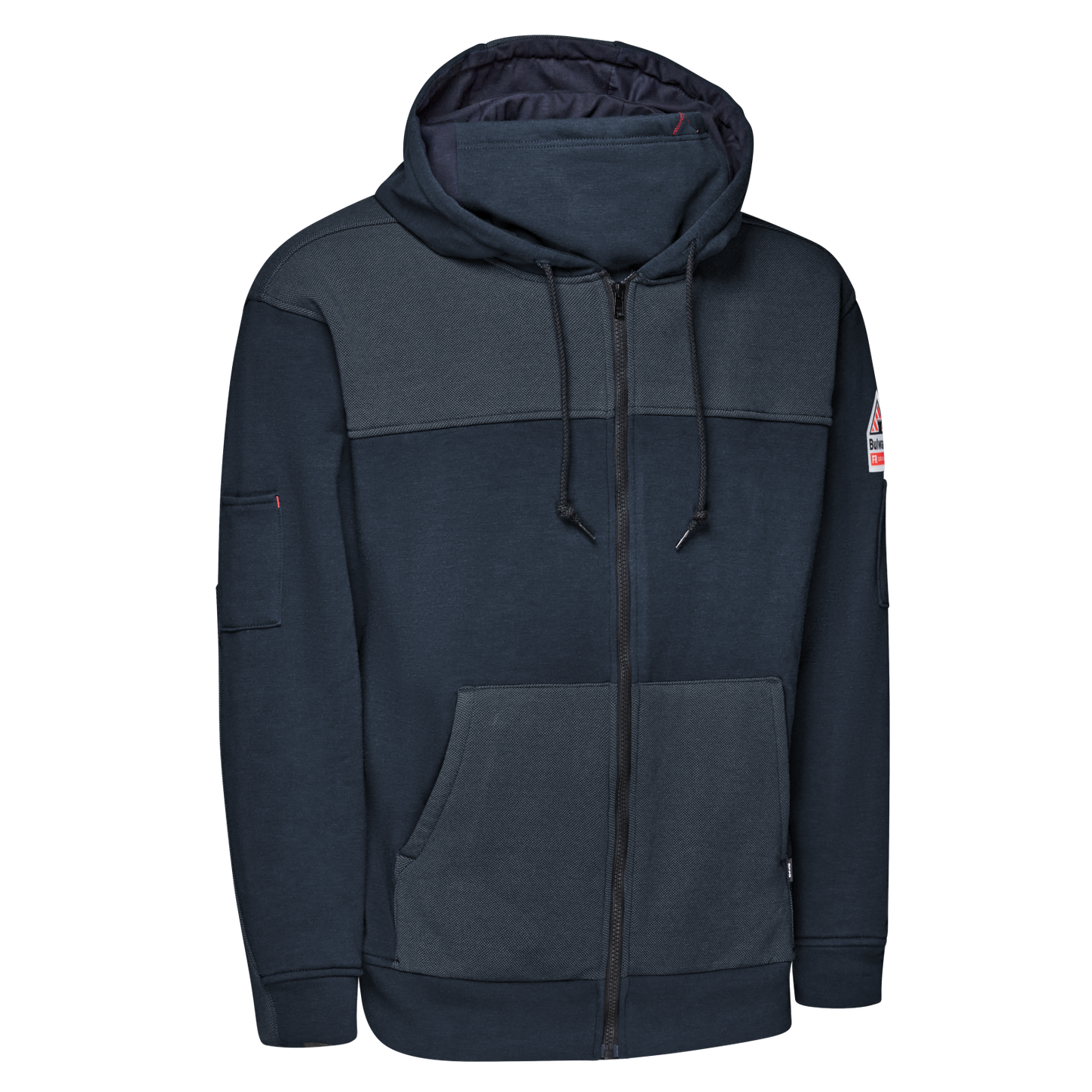 Bulwark Men's FR Full Zip SMM6 Hoodie with Face Mask — Shirt Size