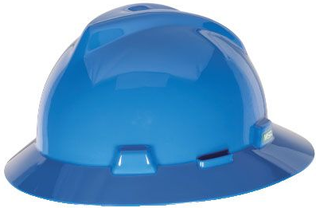XL WH SAPEur　サプール　BLUE HEAD HAMADA 4200 Series Full Brim Hard Hat - Wheel Ratchet - Blue
