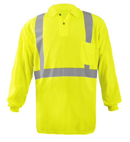 occunomix-lux-lspp2b-long-sleeve-wicking-birdseye-polo-shirt-w-pocket-front-yellow.png