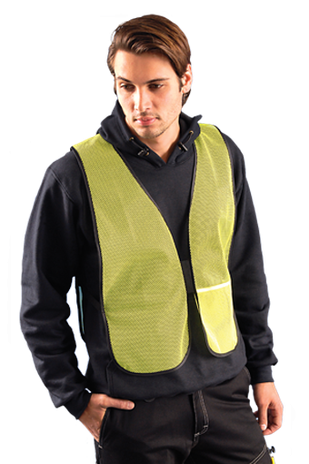 Occunomix LUX-XNTM Hi-Viz Mesh Vest, NON-ANSI Yellow Example