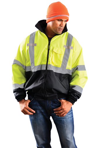 Occunomix LUX-ETJBJR-B Hi-viz 3-Way Black Bottom Bomber