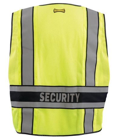 Occunomix LUX-DPSSE-DOR Deluxe Solid/Mesh Break-Away Public Safety Vest w/DOR, Security Back