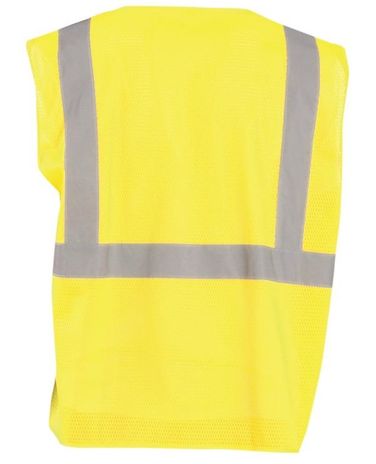 Occunomix ECO-IMZ Mesh Standard Vest With Zipper Back Yellow