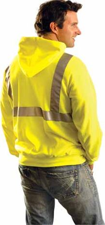 Occunomix Sweatshirt LUX-SWTLH Lightweight Hooded Pullover - High Visibility Example Back
