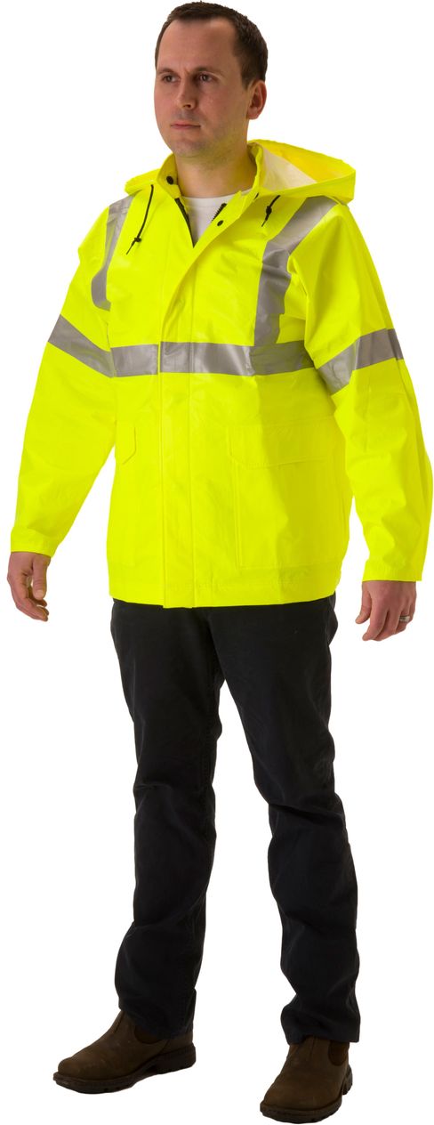 Nasco ArcLite Air 1701JFY114 FR Hi-Vis Waist Length Jacket With Hood Front