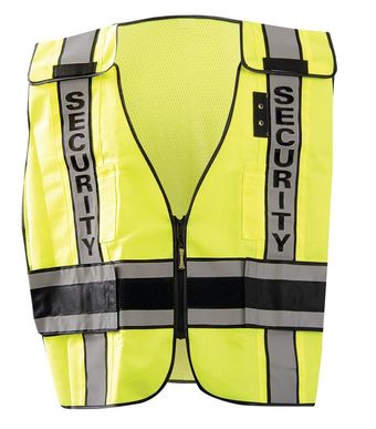 Occunomix LUX-DPSSE-DOR Deluxe Solid/Mesh Break-Away Public Safety Vest w/DOR, Security Front