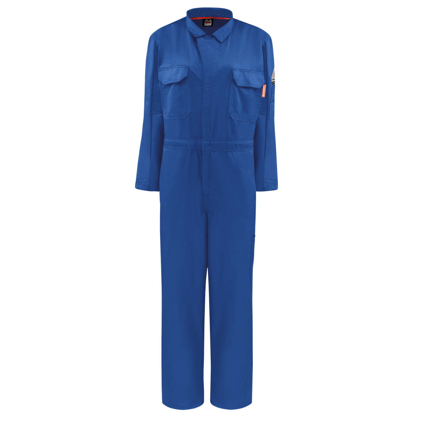 Bulwark-fr-iq-series-qc23-womens-midweight-mobility-coverall-royal-blue-front