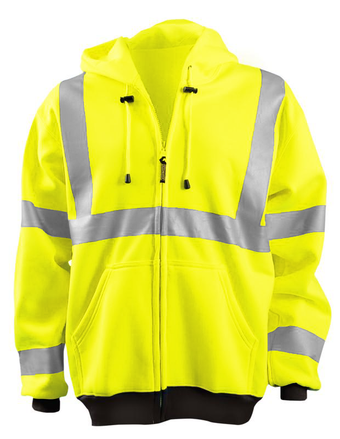 Occunomix LUX-HZSWT Full Zip Hoodie Front Yellow