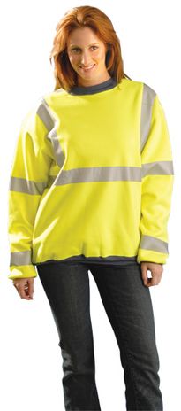 Occunomix LUX-SWT3 Premium Hi Vis Wicking Crew Sweatshirt