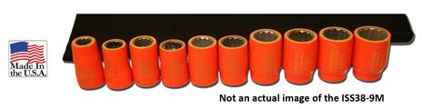 Cementex ISS38-9M Insulated Metric Socket Kit, 9PC