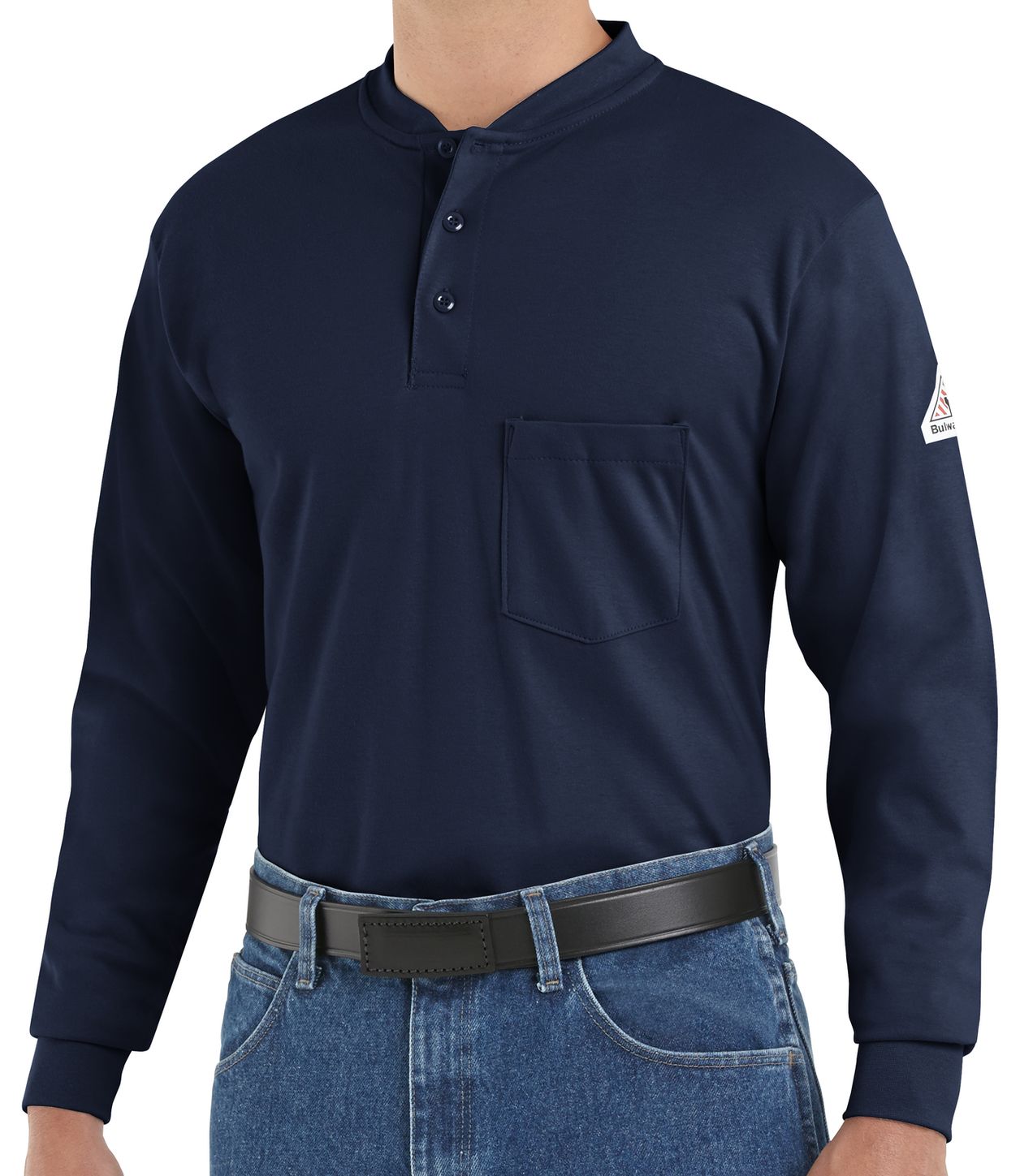 bulwark-fr-henley-sel2-lightweight-tagless-navy-example.jpg