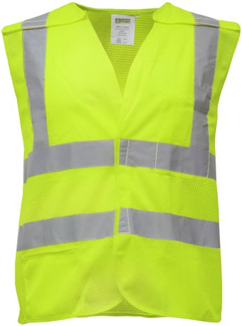 RefrigiWear 0197 Break-Away Mesh Safety Vest Lime Front