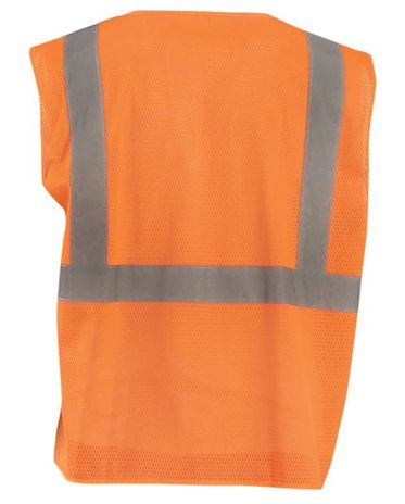 Occunomix ECO-IMZ Mesh Standard Vest With Zipper Back Orange
