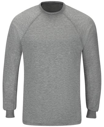 Workrite FR Long Sleeve FT40, Station Wear Tee, Athletic Style Heather Grey Front
