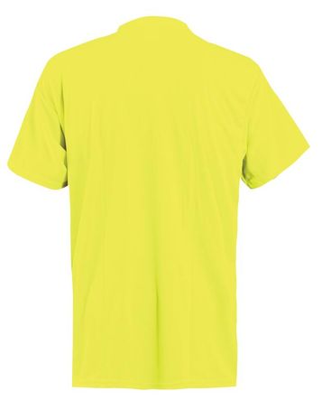 Occunomix LUX-XSSPB Hi-Viz Short Sleeve Wicking Birdseye T-shirt Yellow Back