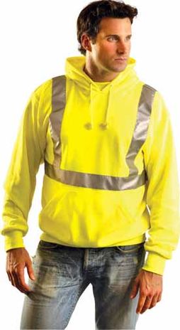 Occunomix Sweatshirt LUX-SWTLH Lightweight Hooded Pullover - High Visibility Example Front