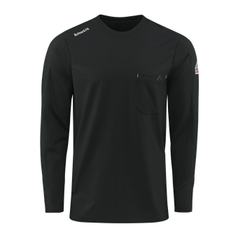 Bulwark-fr-stt2-mens-flex-knit-tee-black-front