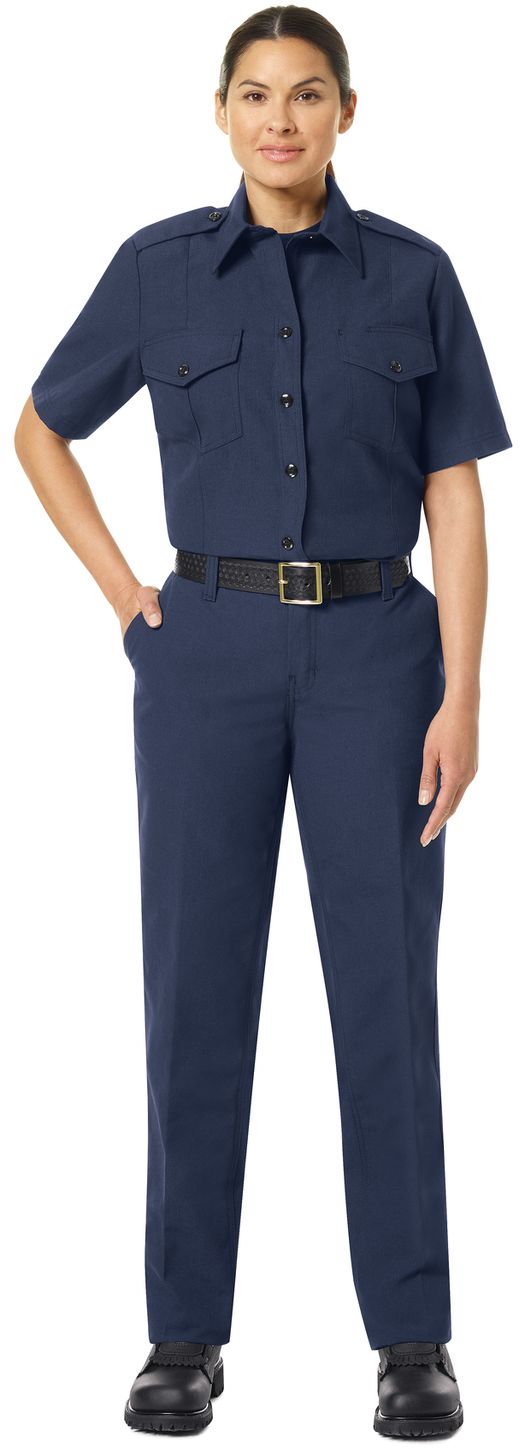 Workrite FR Women's Pants FP51 Classic Firefighter Navy Example Front