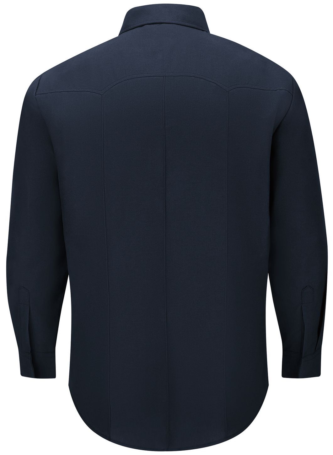 Workrite FR Firefighter Shirt FSF4, Classic Long Sleeve, Western Midnight Navy Back