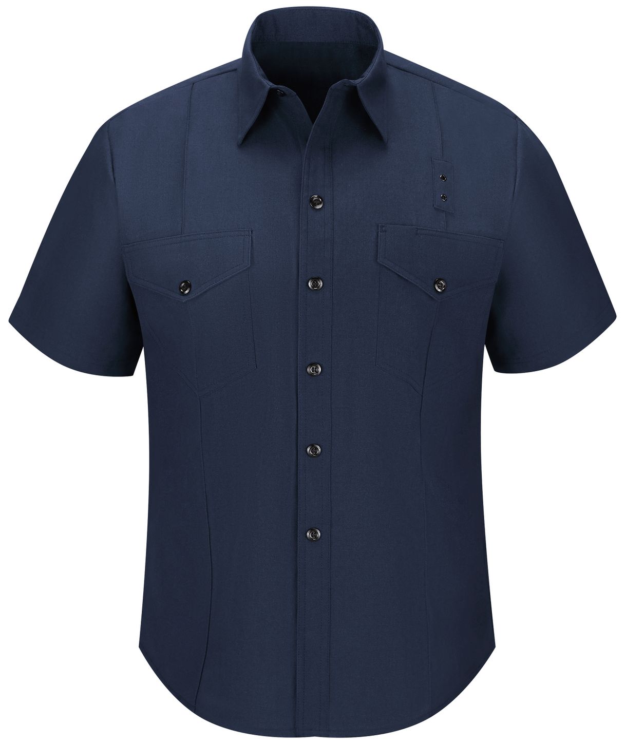 Workrite FR Firefighter Shirt FSF6, Classic Short Sleeve, Western Navy Front