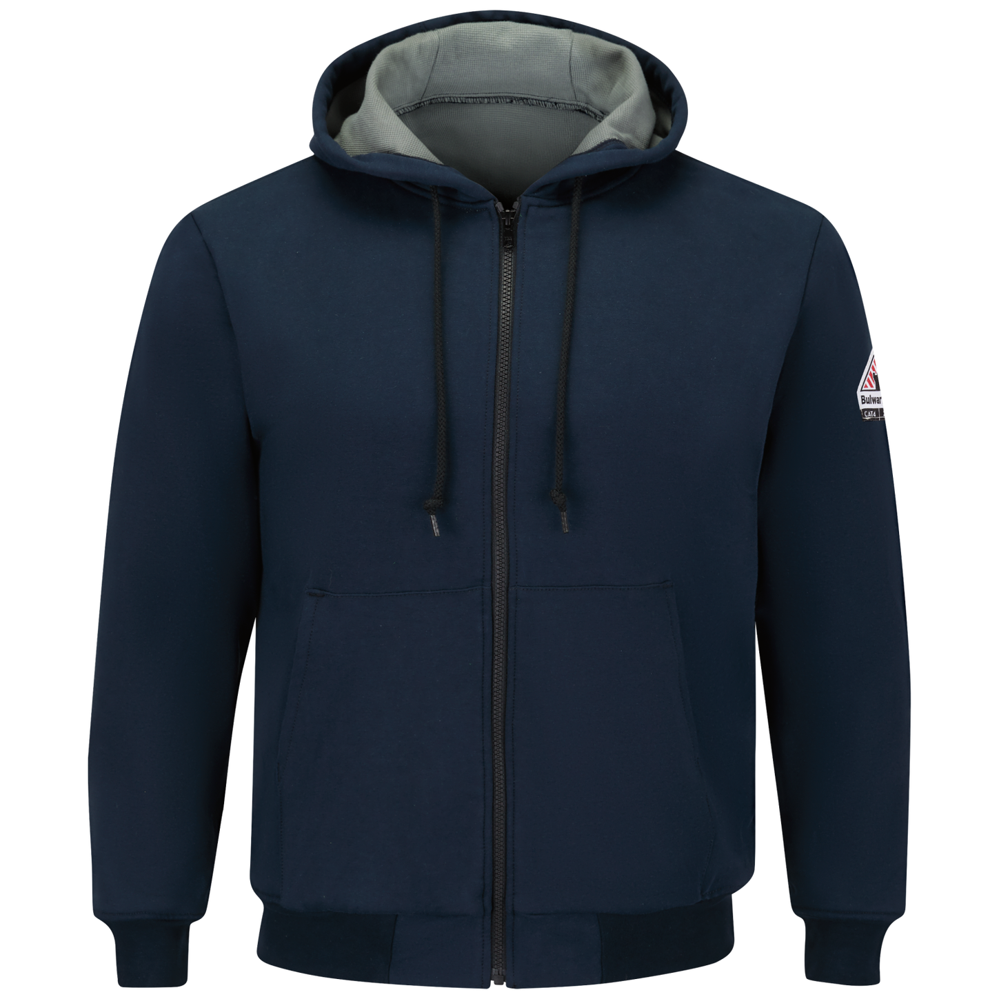 Bulwark-fr-sez4-thermal-lined-zip-front-hooded-sweatshirt-navy-front