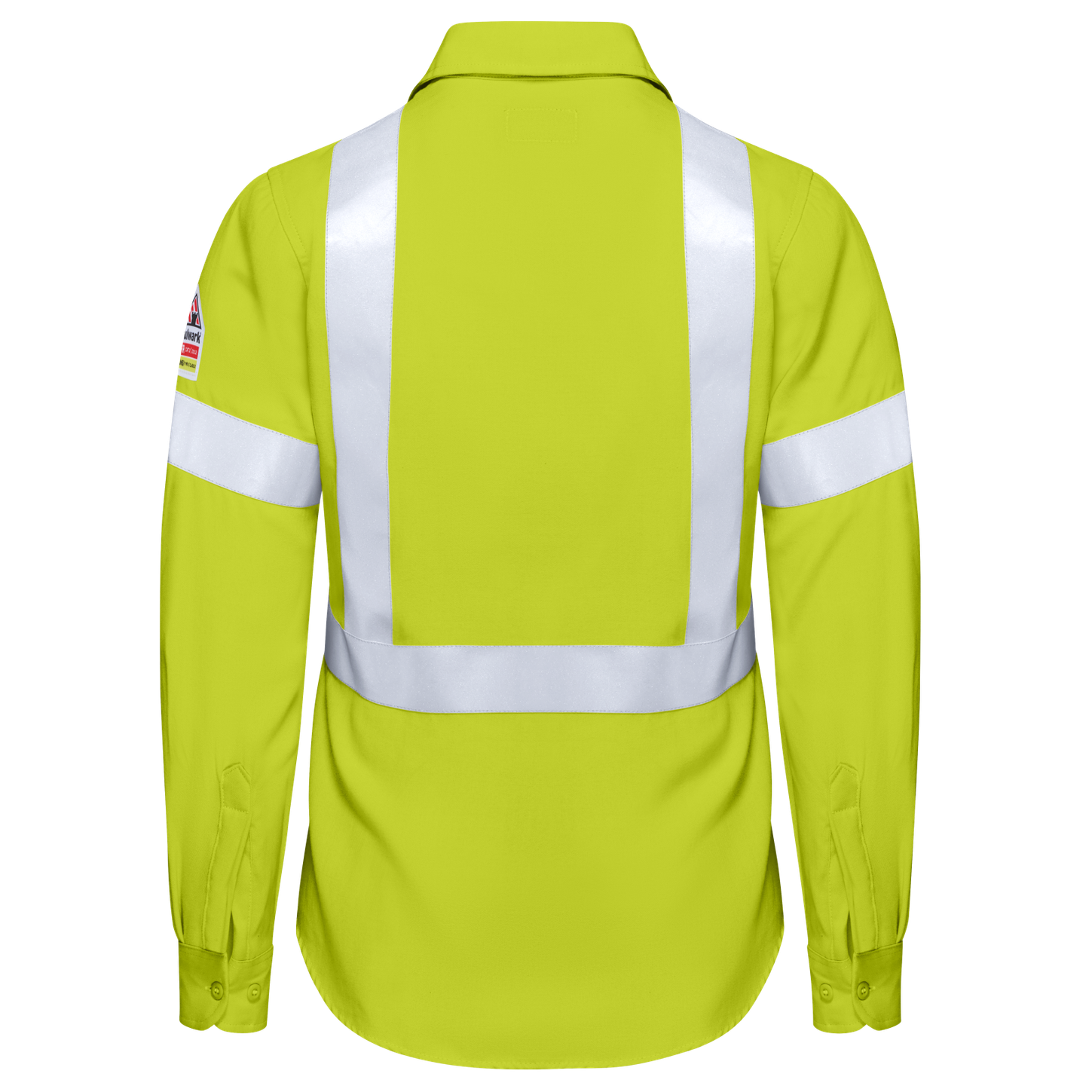 Bulwark-womens-fr-s1w3-hivis-work-shirt-back