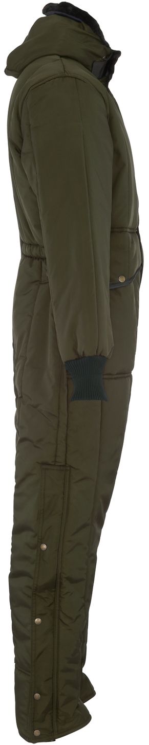 RefrigiWear 0381 Iron-Tuff Winter Work Coverall With Hood Sage Right