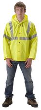 Nasco WorkChoice Hi Viz 513J221 Batwing Sleeve Waterproof Rain Jacket