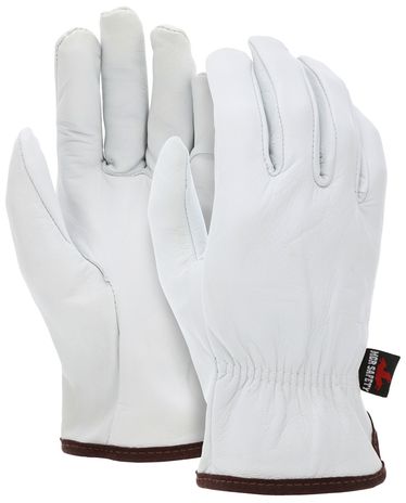 MCR Safety 919 Goatskin Leather Mechanic Glove Leather Padded Palm M