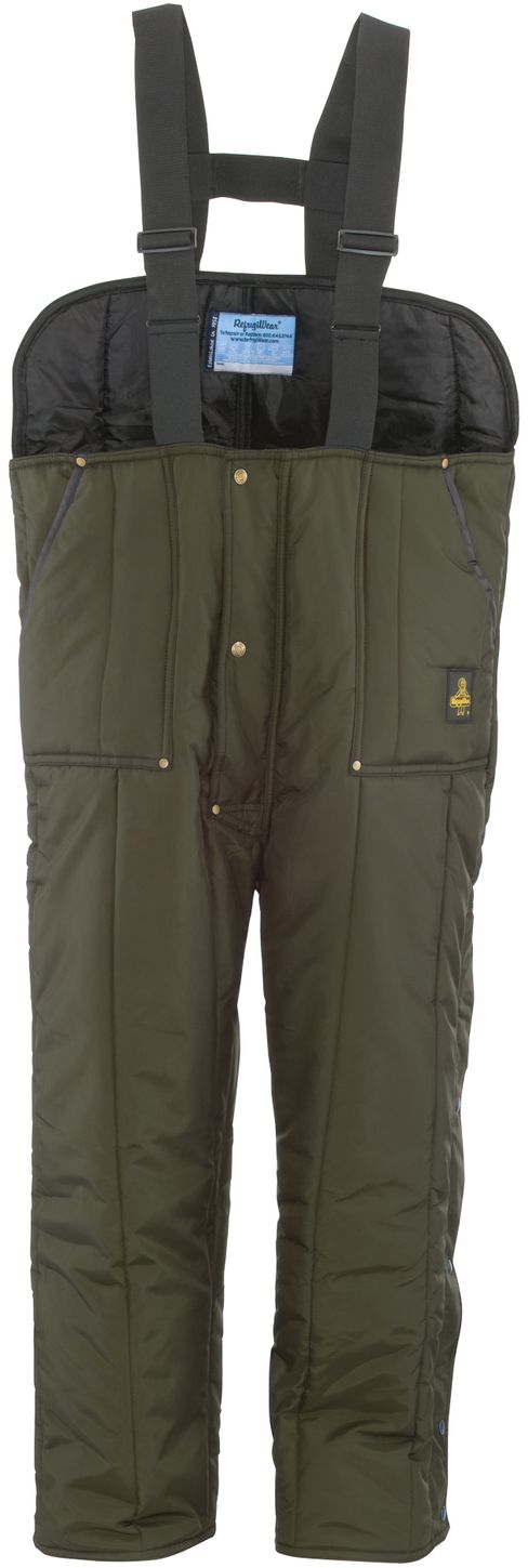 RefrigiWear 0345 Iron-Tuff Insulated Work Overall Low Bib Sage Front