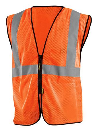 Occunomix ECO-GCZ Mesh Standard Vest With Zipper Orange Front