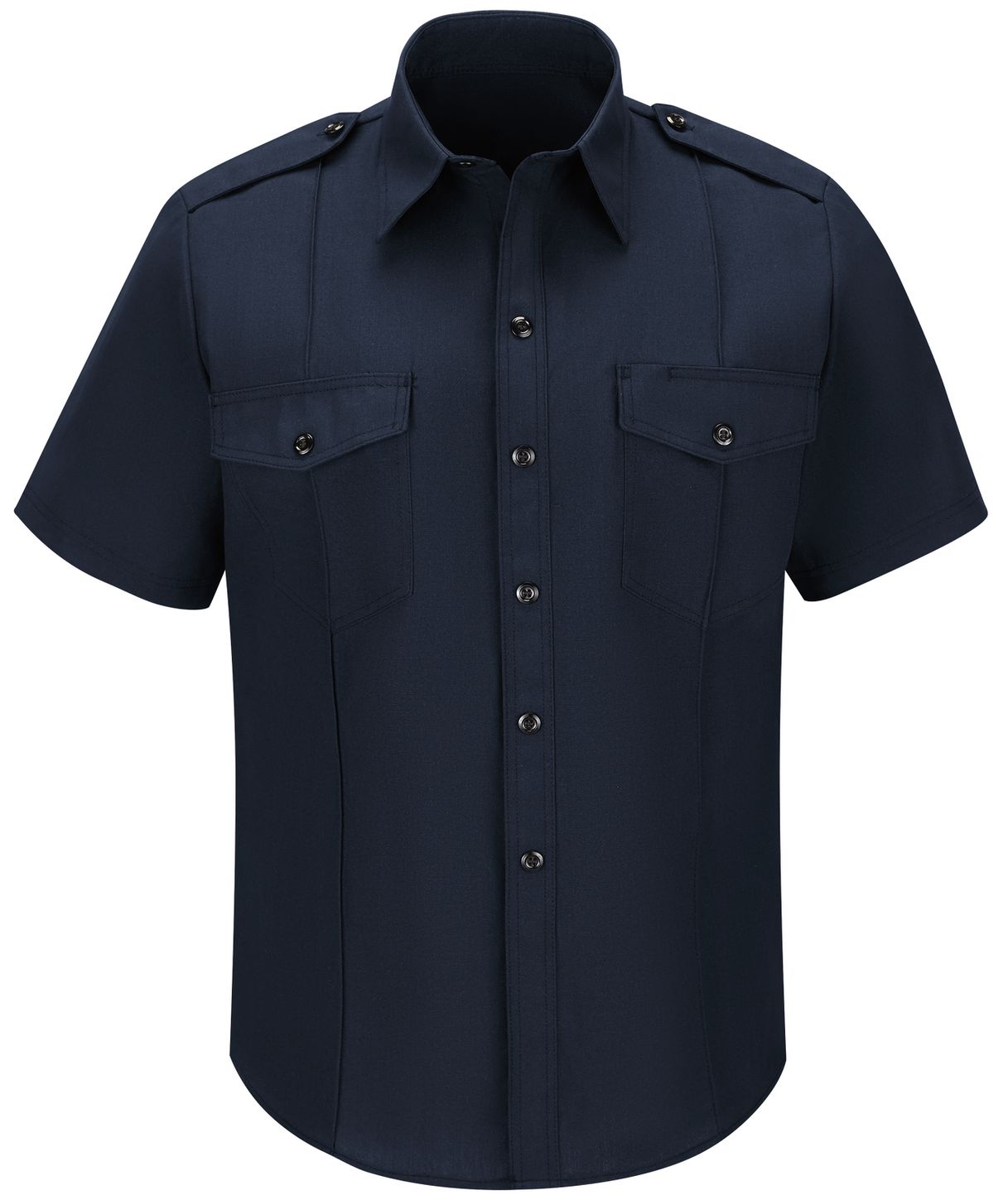 Workrite FR Shirt FSC6, Fire Chief, Classic Short Sleeve Midnight Navy Front