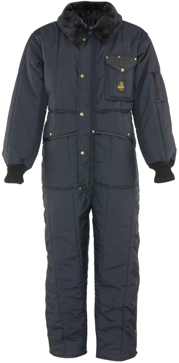 RefrigiWear 0344 Iron-Tuff Insulated Work Coverall Navy Front