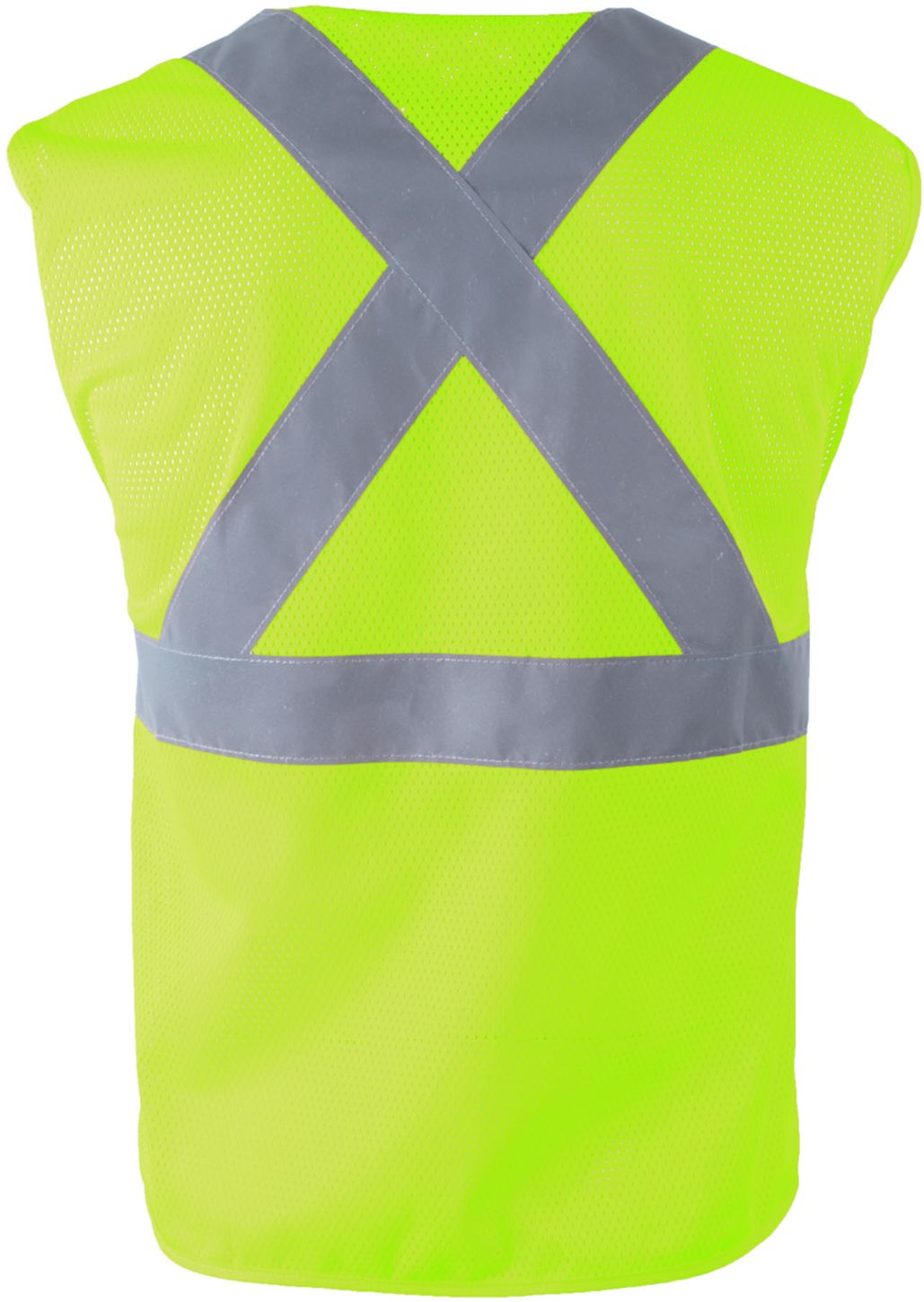 RefrigiWear 0198 Zipper Mesh Safety Vest Lime Back