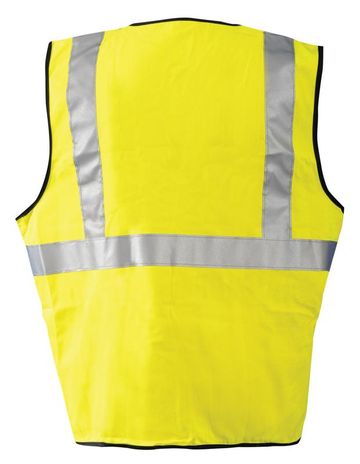 Occunomix LUX-HRC2FR Hi-Viz Flame Resistant Single Stripe Half Sleeve Solid Vest Vest Back